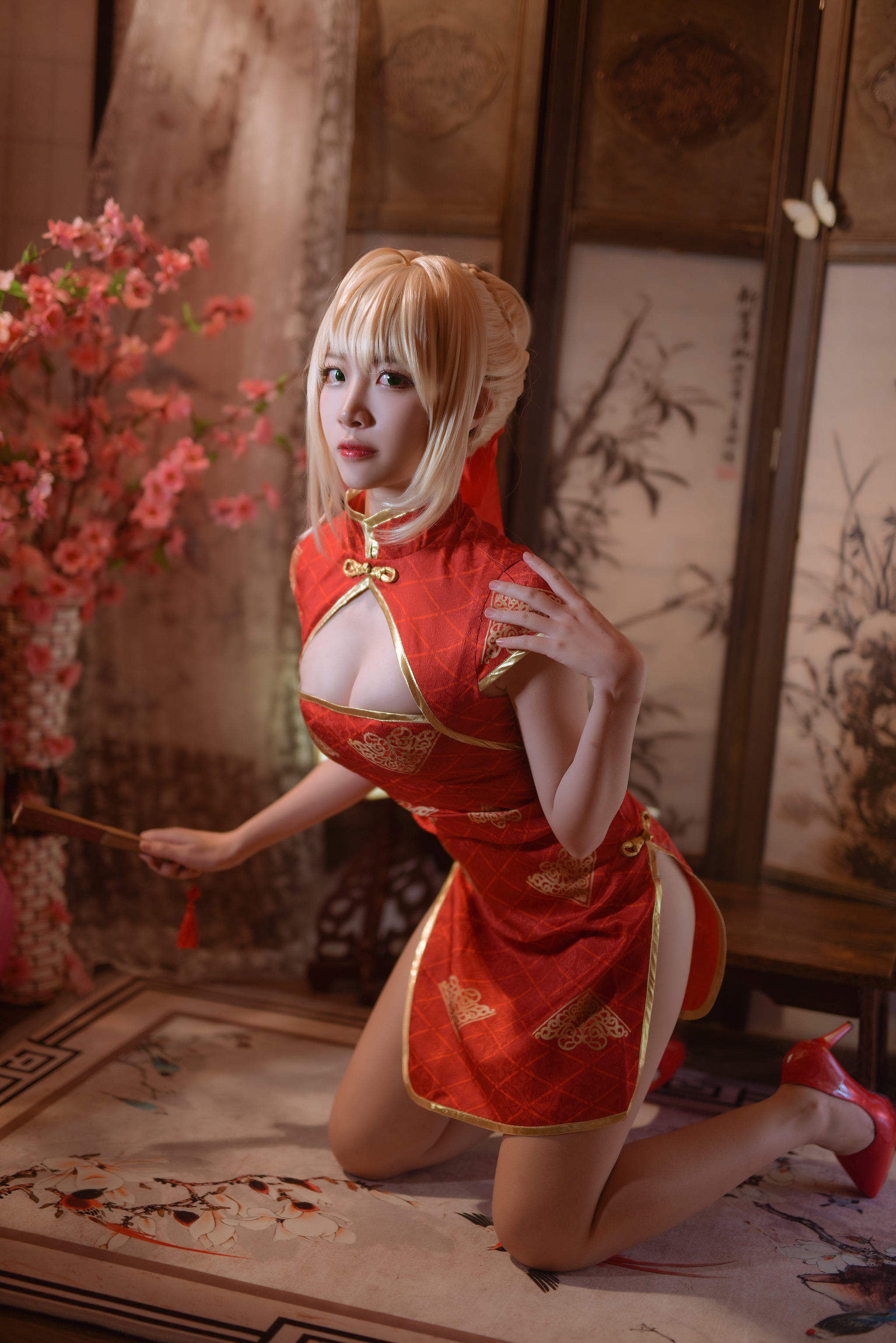 图片[1]-二佐Nisa – NO.042 二佐 旗袍本 fate尼禄旗袍 [20P]-XikXak